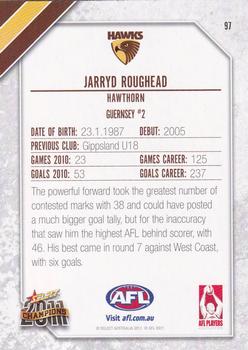 2011 Select AFL Champions #97 Jarryd Roughead Back